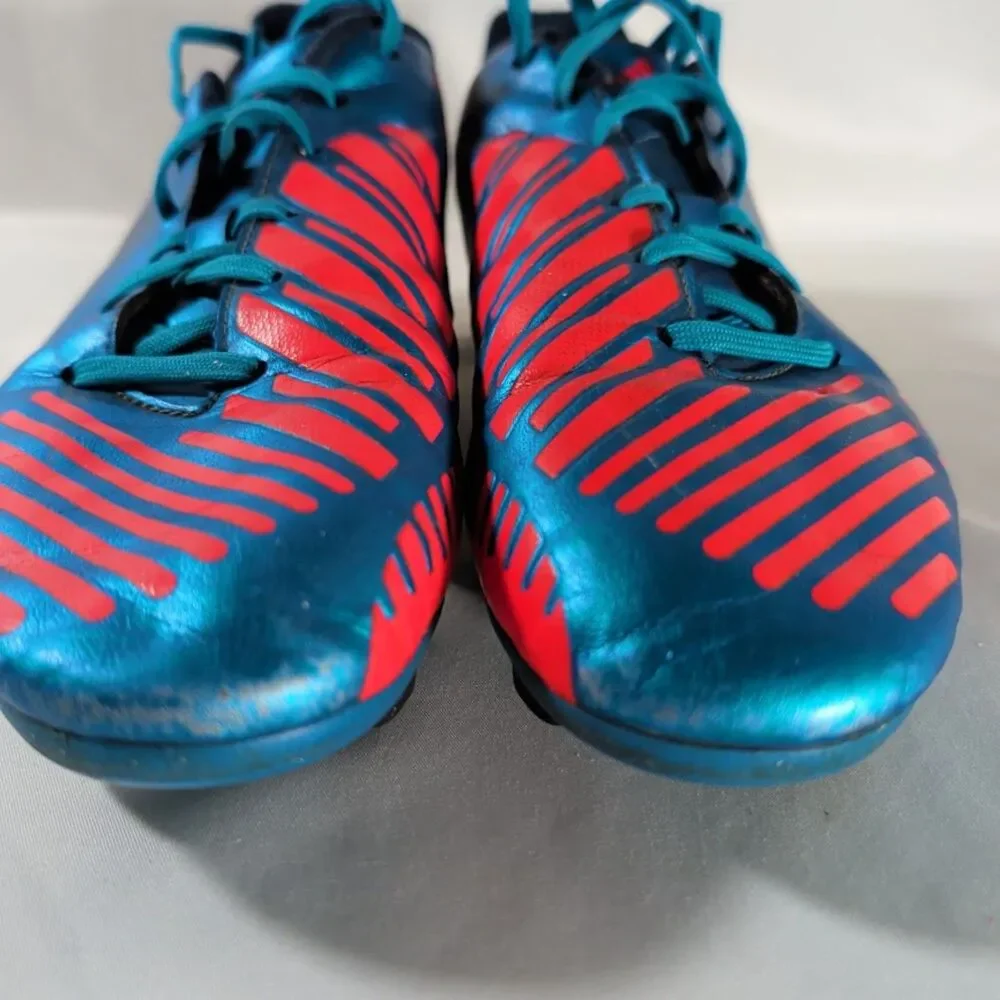Adidas Predator LZ TRX FG Soccer Cleats Blue Red Men's 8.5 A85742